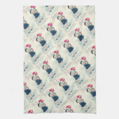 Viktorianisch Girl Vintage Weihnachtsküche Handtüc Küchentuch (Vertikal)