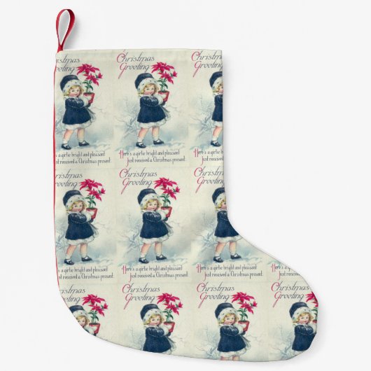 Viktorianisch Girls Vintage Weihnachtszeit Strumpf Kleiner Weihnachtsstrumpf (Vorderseite)