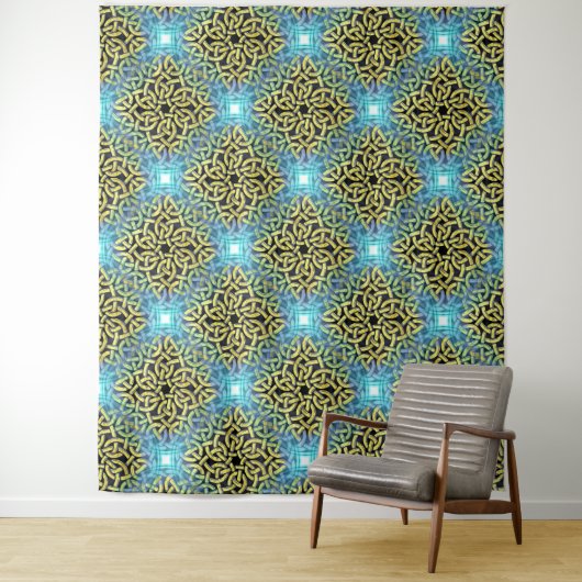 Viktorianisch Golden Aqua Wandteppich (Beispiel)