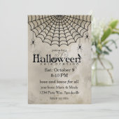 Viktorianisch Goth Spiderweb Einladung (Stehend Vorderseite)