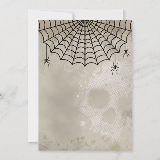 Viktorianisch Goth Spiderweb Einladung (Rückseite)