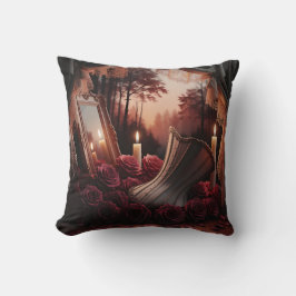 Viktorianisch Gothic Boudoir Corset Mirror Rote Ro Kissen