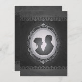 Viktorianisch Gothic Cameo Hochzeitseinladungen Einladung (Vorne/Hinten)