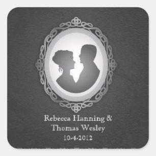 Viktorianisch Gothic Cameo Wedding Stickers