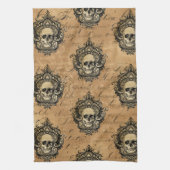 Viktorianisch Gothic Glam Skull Geschirrtuch (Vertikal)