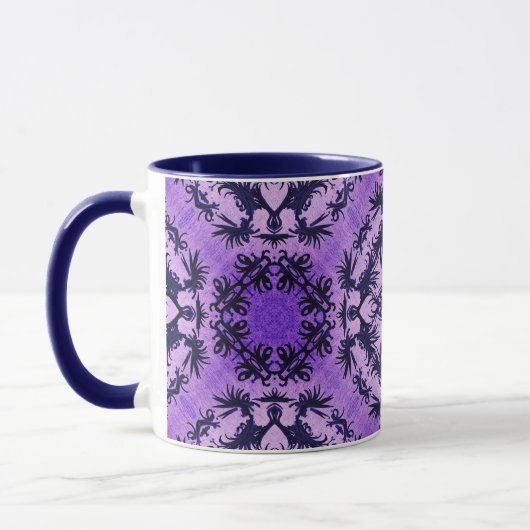 Viktorianisch Gothic Lila und Dunkelblau Tasse (Links)