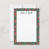 Viktorianisch Gothic Perfect Red & Fuchsia Rose Dankeskarte (Vorderseite)