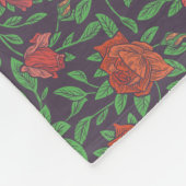 Viktorianisch Gothic Perfect Red & Fuchsia Rose Fleecedecke (Ecke)
