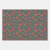 Viktorianisch Gothic Perfect Red & Fuchsia Rose Geschenkpapier Set (Vorderseite)