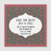 Viktorianisch Gothic Perfect Red & Fuchsia Rose Magnetkarte (Vorderseite)