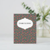 Viktorianisch Gothic Perfect Red & Fuchsia Rose Postkarte (Stehend Vorderseite)