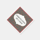 Viktorianisch Gothic Perfect Red & Fuchsia Rose Serviette (Ecke)