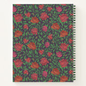 Viktorianisch Gothic Perfect Red Fuchsia Rose Sket Notizblock (Rückseite)
