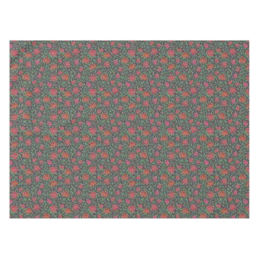 Viktorianisch Gothic Perfect Red & Fuchsia Rose Tischdecke (Vorderseite (Horizontal))