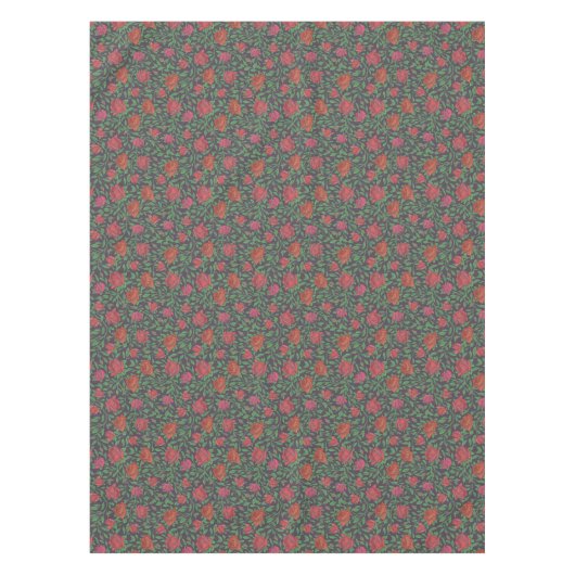 Viktorianisch Gothic Perfect Red & Fuchsia Rose Tischdecke (Vorderseite)