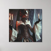 Viktorianisch Gothic Steampunk Elegant Lady Leinwanddruck (Vorderseite)