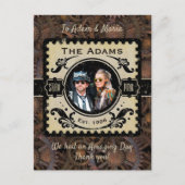 Viktorianisch Gothic Steampunk Wedding Danke Postkarte (Vorderseite)