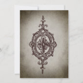 Viktorianisch Gothic Vampire Halloween-Party Einladung (Rückseite)