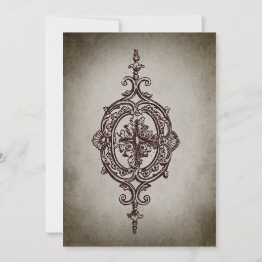 Viktorianisch Gothic Vampire Halloween-Party Einladung (Rückseite)