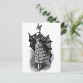 Viktorianisch/gotische Batgirl/Bat-Kostüm Postkarte (Stehend Vorderseite)