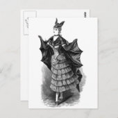 Viktorianisch/gotische Batgirl/Bat-Kostüm Postkarte (Vorne/Hinten)