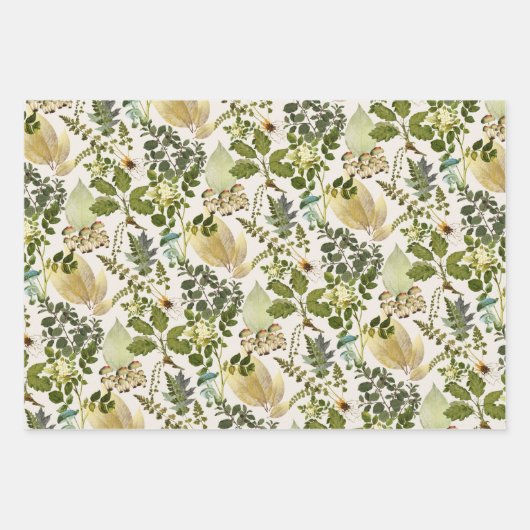 Viktorianisch gotische Botanicals Forest Glam Geschenkpapier Set (Vorderseite 2)