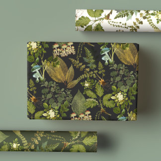 Viktorianisch gotische Botanicals Forest Glam Geschenkpapier Set