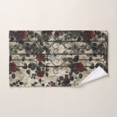 Viktorianisch Gotische Gartenmuster Rose Muster Badhandtuch Set (Handtuch)