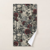 Viktorianisch Gotische Gartenmuster Rose Muster Badhandtuch Set (Handtuch)