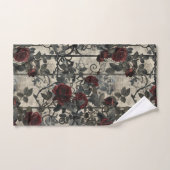 Viktorianisch Gotische Gartenmuster Rose Muster Badhandtuch Set (Handtuch)