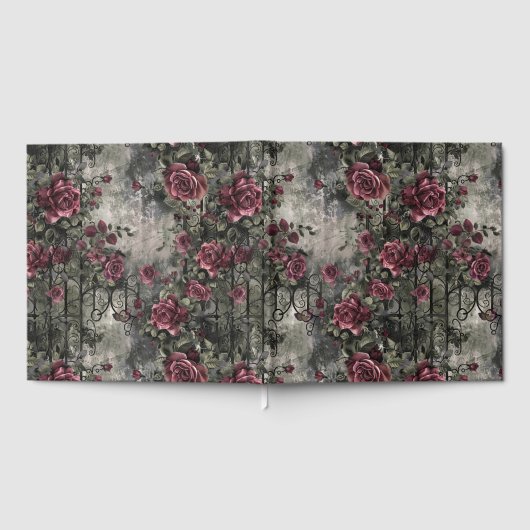 Viktorianisch Gotische Gartenmuster Rose Muster Gästebuch (Voll)