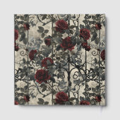 Viktorianisch Gotische Gartenmuster Rose Muster Gästebuch (Rückseite)