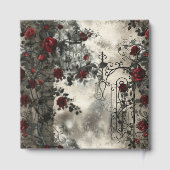 Viktorianisch Gotische Gartenmuster Rose Muster Gästebuch (Rückseite)