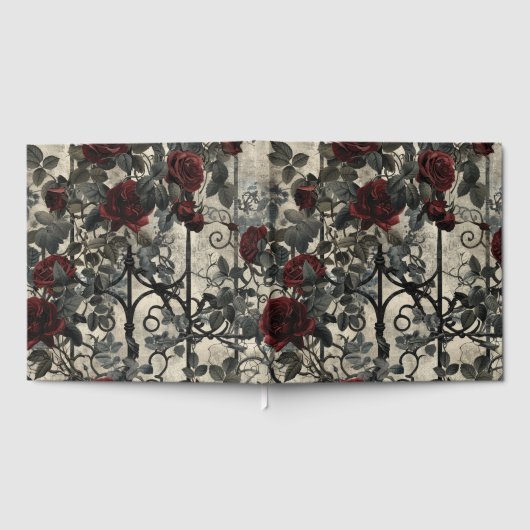 Viktorianisch Gotische Gartenmuster Rose Muster Gästebuch (Voll)