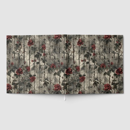 Viktorianisch Gotische Gartenmuster Rose Muster Gästebuch (Voll)