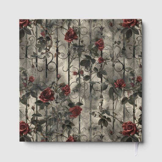 Viktorianisch Gotische Gartenmuster Rose Muster Gästebuch (Rückseite)