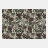 Viktorianisch Gotische Gartenmuster Rose Muster Geschenkpapier Set (Vorderseite 2)