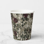 Viktorianisch Gotische Gartenmuster Rose Muster Pappbecher (Rückseite)