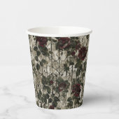 Viktorianisch Gotische Gartenmuster Rose Muster Pappbecher (Links)