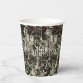 Viktorianisch Gotische Gartenmuster Rose Muster Pappbecher (Rechts)