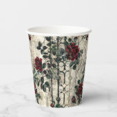 Viktorianisch Gotische Gartenmuster Rose Muster Pappbecher (Rückseite)