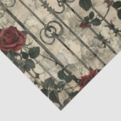 Viktorianisch Gotische Gartenmuster Rose Muster Seidenpapier (Detail)