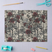 Viktorianisch Gotische Gartenmuster Rose Muster Seidenpapier (Basteln)