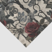 Viktorianisch Gotische Gartenmuster Rose Muster Seidenpapier (Detail)