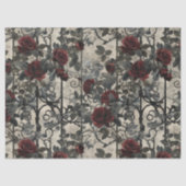 Viktorianisch Gotische Gartenmuster Rose Muster Seidenpapier (Vorderseite)