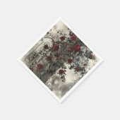 Viktorianisch Gotische Gartenmuster Rose Muster Serviette (Ecke)