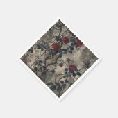 Viktorianisch Gotische Gartenmuster Rose Muster Serviette (Ecke)