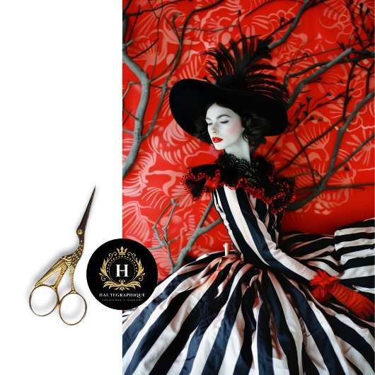 Viktorianisch-gotische Mode-Dekoupage Seidenpapier