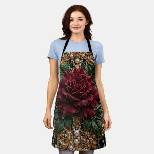 Viktorianisch-gotisches Floral Schürze
