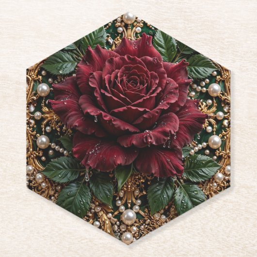 Viktorianisch-gotisches Floral Untersetzer (Vorderseite)